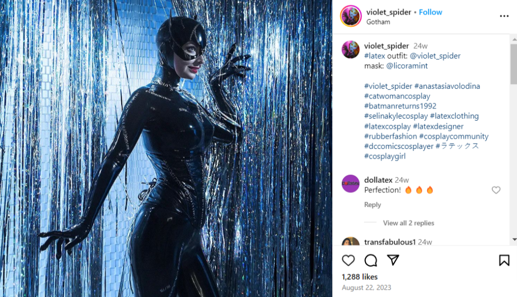 Anastasia's Catwoman Violet Spider's Vision